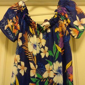 TROPICAL BLISS FLOWERS PRETTY BLOUSE L